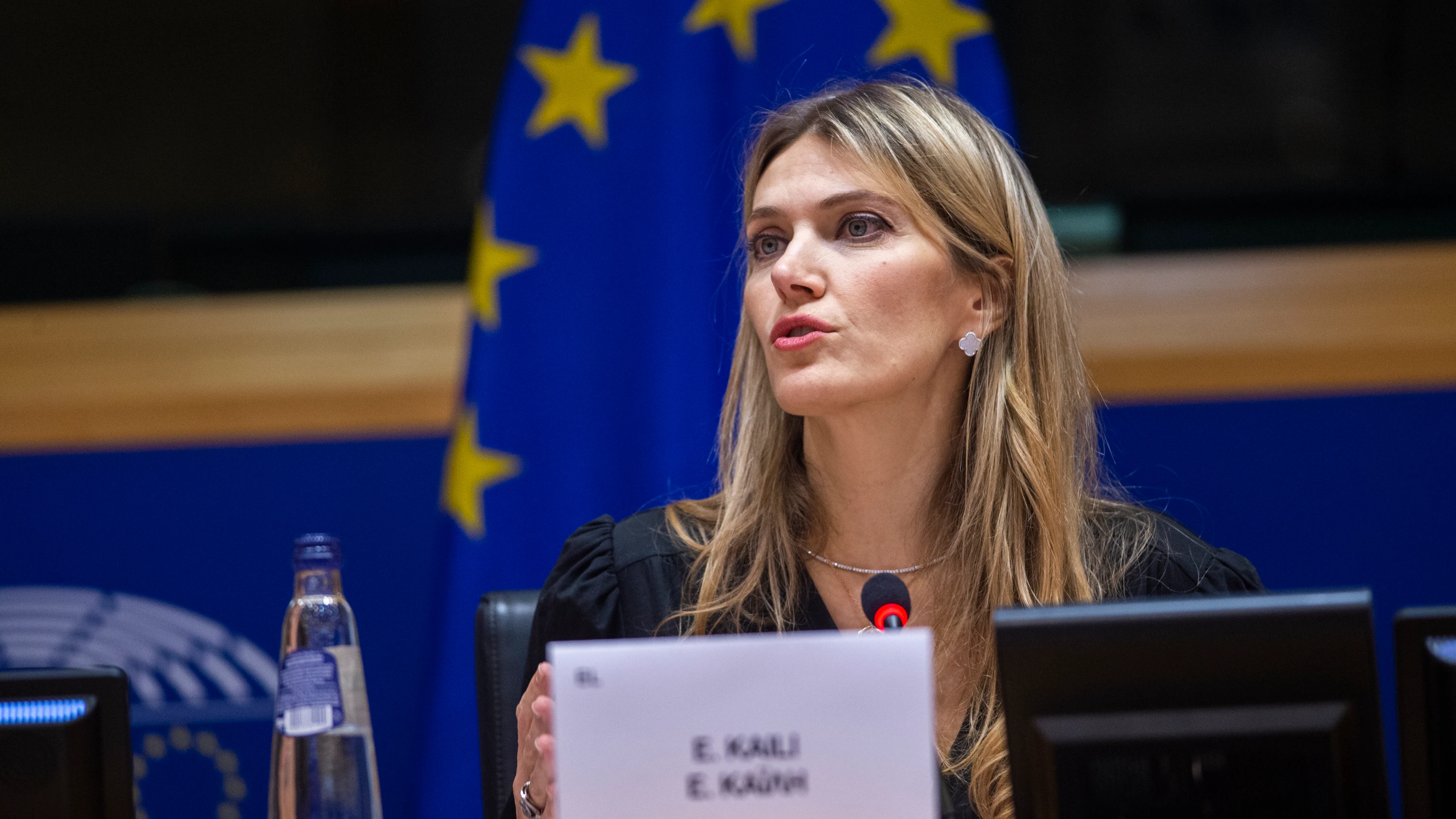 Eva Kaili, durante una sesión del Parlamento Europeo