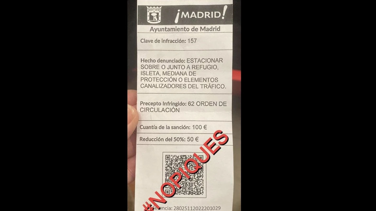 Multa falsa de la que alertan la Policía y el Ayuntamiento de Madrid Multa falsa de la que alertan la Policía y el Ayuntamiento de Madrid