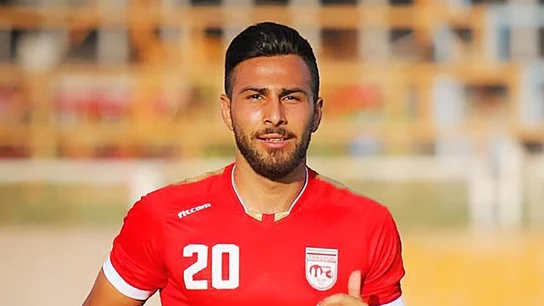 El jugador Amir Nasr-Azadani El jugador Amir Nasr-Azadani