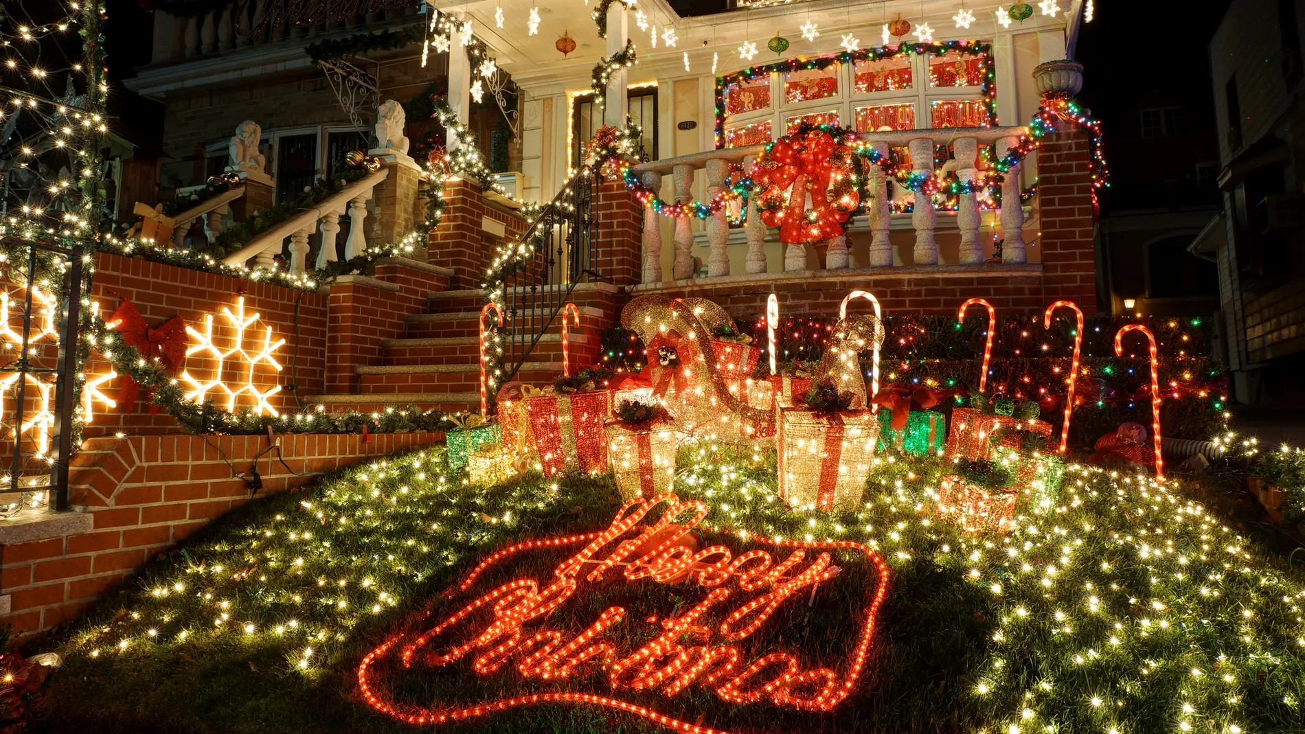 Dyker Heights, barrio de Estados Unidos, por Navidad