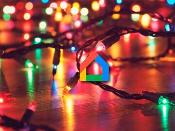 Rutina encendido luces navideñas Google Home
