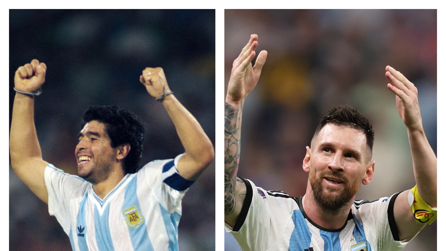 Diego Armando Maradona y Leo Messi Diego Armando Maradona y Leo Messi