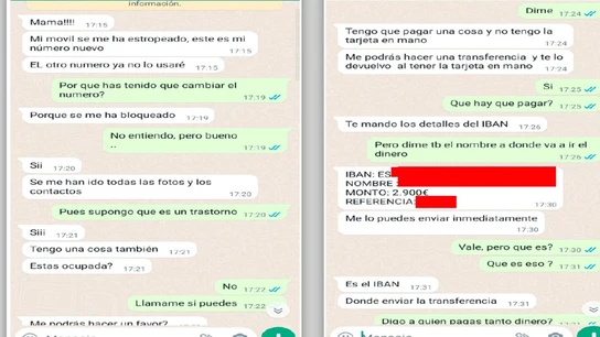 Advierten de una estafa vía WhatsApp: se hacen pasar por tu hijo y te piden 3.000 euros Advierten de una estafa vía WhatsApp: se hacen pasar por tu hijo y te piden 3.000 euros
