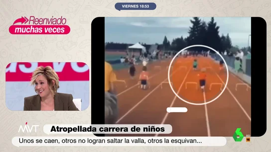 Cristina Pardo reflexiona sobre "la vida misma" ante una accidentada carrera de niños Cristina Pardo reflexiona sobre "la vida misma" ante una accidentada carrera de niños