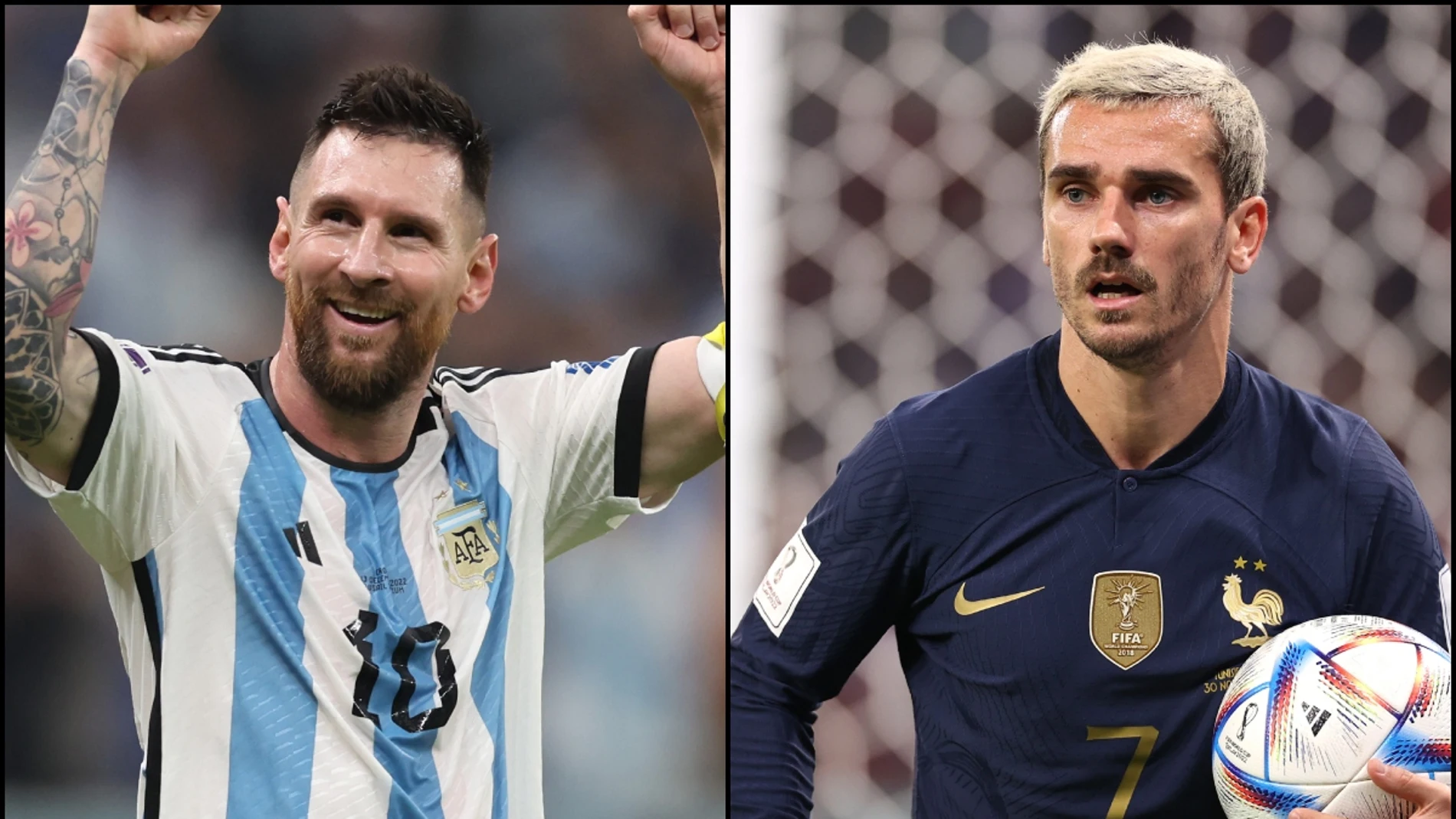 Messi y Griezmann, líderes de Argentina y Francia