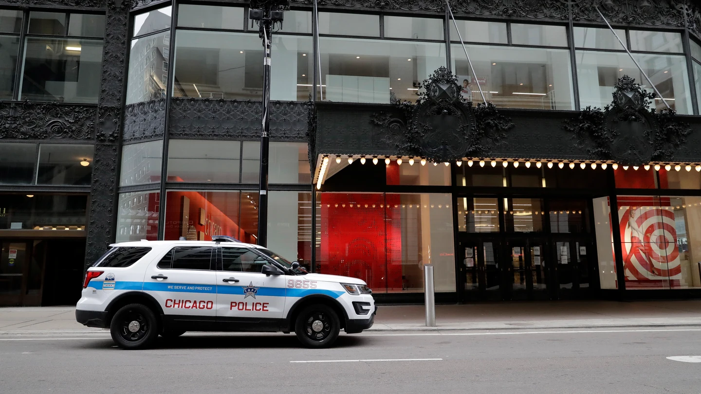 Imagen de archivo de un coche de la Policía de Chicago Imagen de archivo de un coche de la Policía de Chicago
