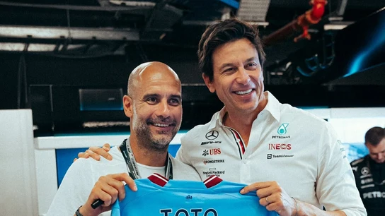 Toto Wolff y Pep Guardiola Toto Wolff y Pep Guardiola