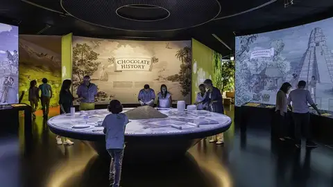 Una de las salas del museo de Home of Chocolate de Lindt Una de las salas del museo de Home of Chocolate de Lindt