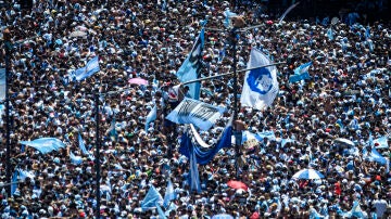 Las calles de Buenos Aires, abarrotadas de aficionados argentinos
