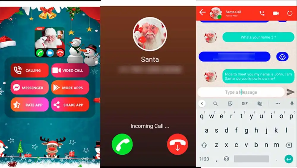 Videollamada de Santa Claus