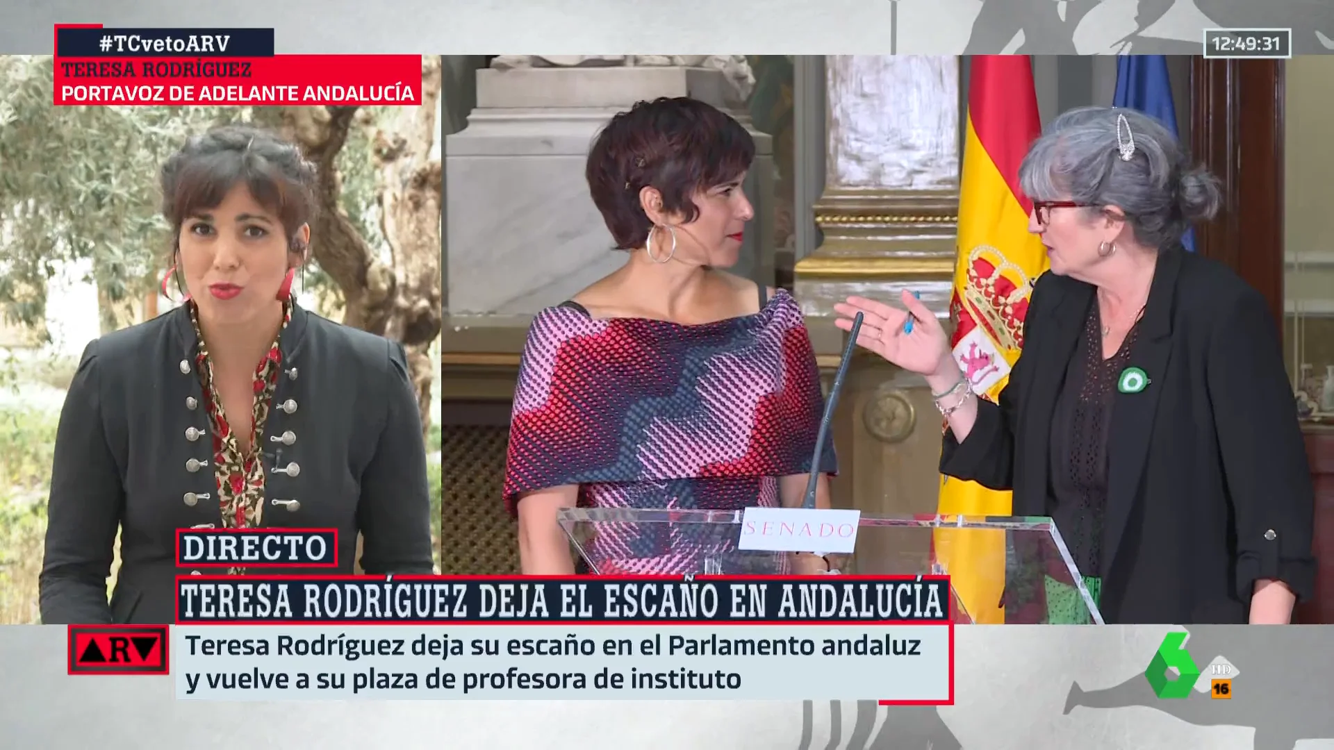 Teresa Rodríguez afirma que "poco a poco" irá dejando el liderazgo de Adelante Andalucía: "La política no debe ser una profesión"