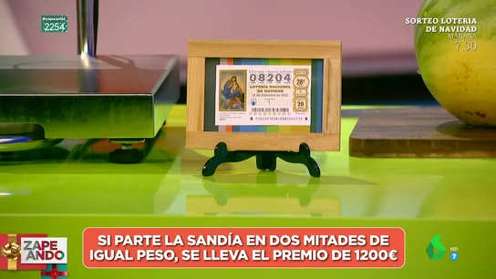Este es el número de la Lotería de Navidad de Zapeando Este es el número de la Lotería de Navidad de Zapeando