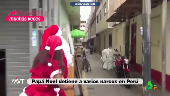 Agentes disfrazados de Papá Noel detienen a varios narcos en Perú Agentes disfrazados de Papá Noel detienen a varios narcos en Perú