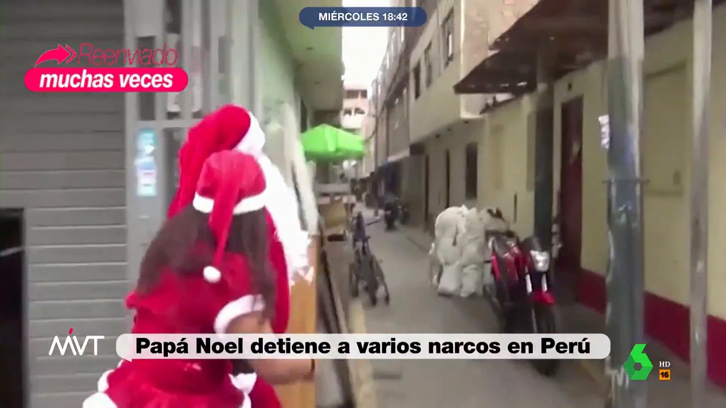Agentes disfrazados de Papá Noel detienen a varios narcos en Perú Agentes disfrazados de Papá Noel detienen a varios narcos en Perú
