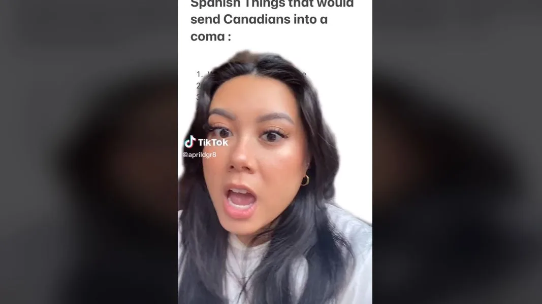 Mujer canadiense en TikTok