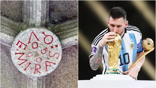 El mítico "que mirás bobo" de Leo Messi lleva grabado en un monasterio en Galicia desde el siglo XVI El mítico "que mirás bobo" de Leo Messi lleva grabado en un monasterio en Galicia desde el siglo XVI