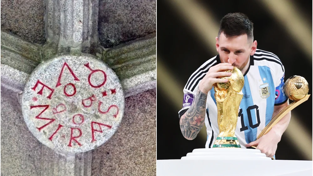 El mítico "que mirás bobo" de Leo Messi lleva grabado en un monasterio en Galicia desde el siglo XVI