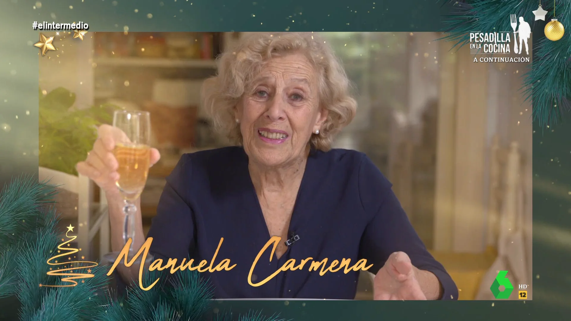 Resines, Carmena, Coixet, Amaia y Almodóvar felicitan la Navidad al equipo de El Intermedio 