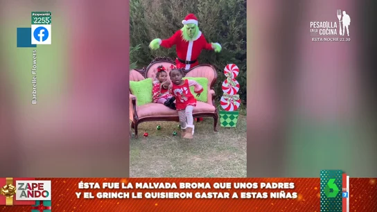 Así reaccionan dos niñas al descubrir que tienen detrás al Grinch Así reaccionan dos niñas al descubrir que tienen detrás al Grinch