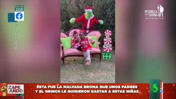 Así reaccionan dos niñas al descubrir que tienen detrás al Grinch