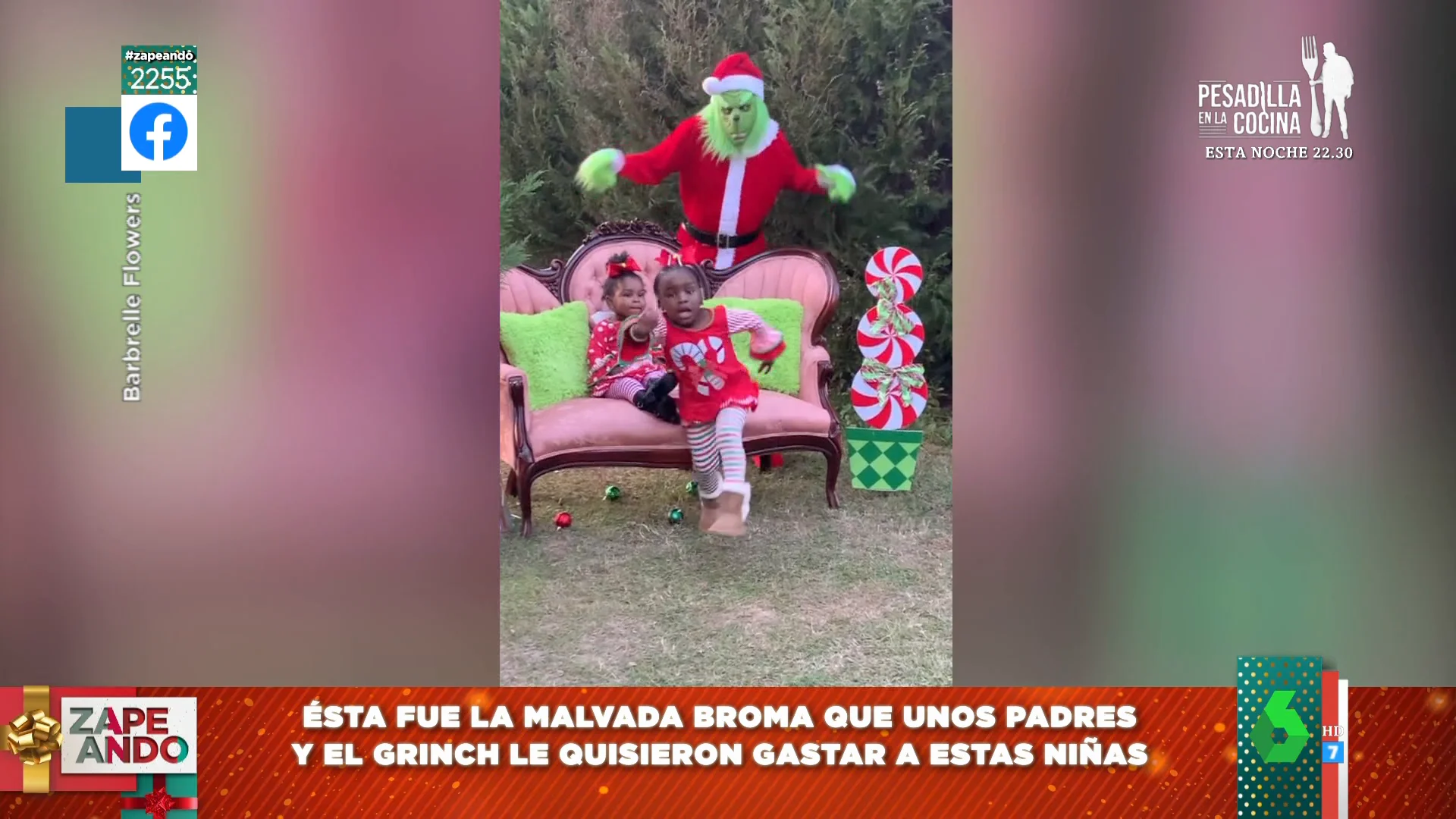 Así reaccionan dos niñas al descubrir que tienen detrás al Grinch