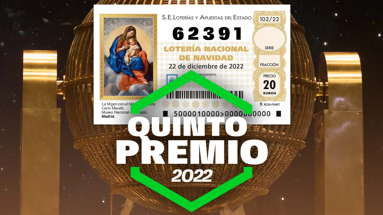 Quinto premio de la Lotería de Navidad 2022