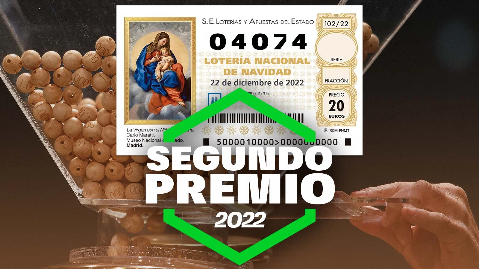 Segundo premio de la Lotería de Navidad 2022