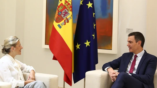 Yolanda Díaz y Pedro Sánchez, reunidos en Moncloa Yolanda Díaz y Pedro Sánchez, reunidos en Moncloa
