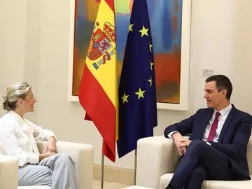Yolanda Díaz y Pedro Sánchez, reunidos en Moncloa