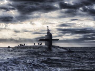 Submarino en el mar