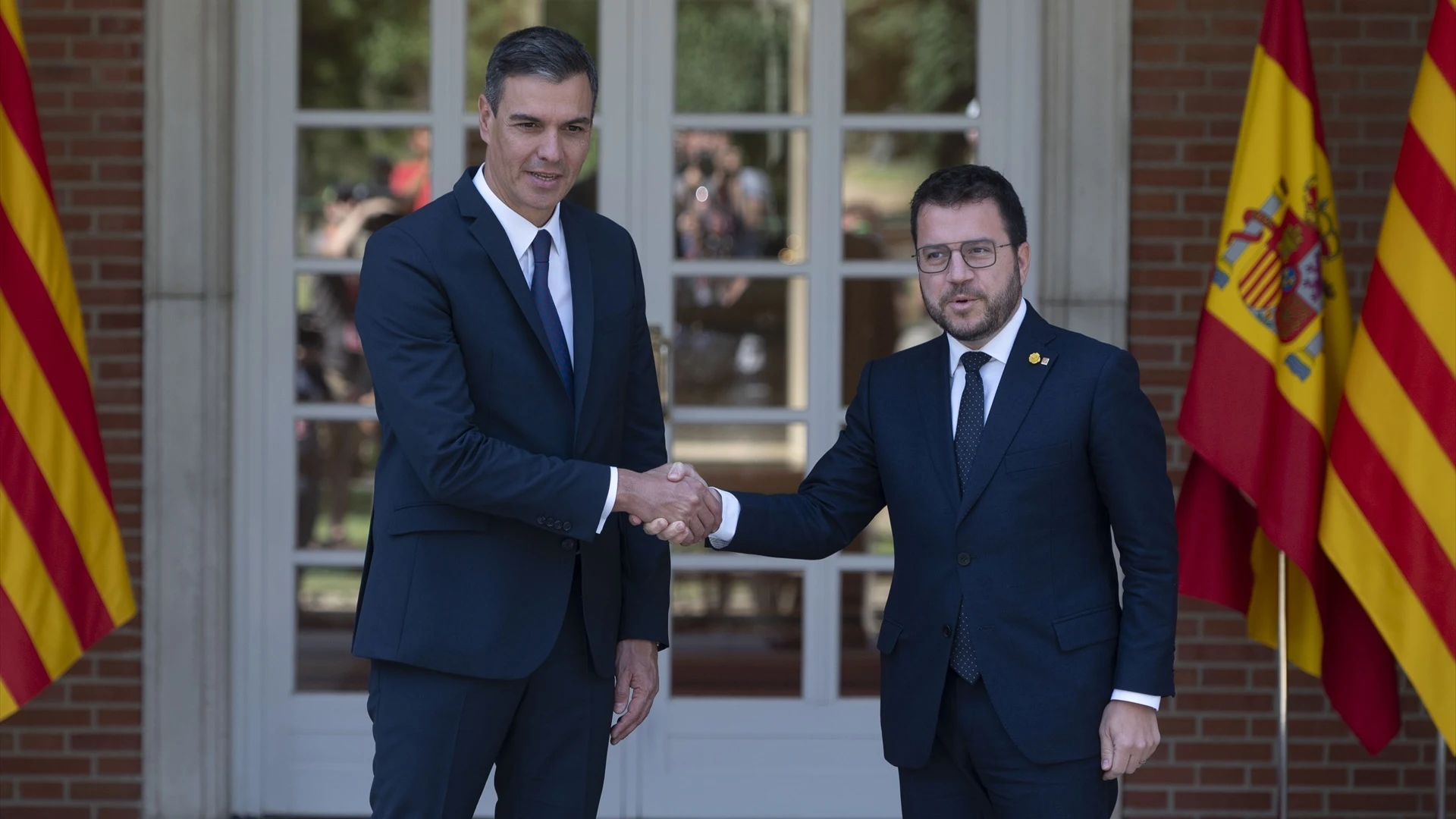 Sánchez y Aragonès en La Moncloa en julio de 2022