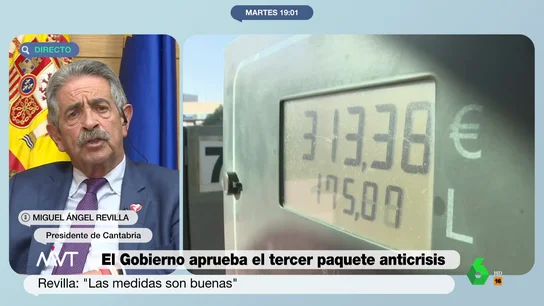 La opinión de Revilla sobre la supresión de los 20 céntimos por litro de combustible: "Hay población que vive del coche" La opinión de Revilla sobre la supresión de los 20 céntimos por litro de combustible: "Hay población que vive del coche"
