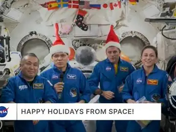 Los miembros de la tripulación de la Expedición 68: Koichi Wakata, de la Agencia de Exploración Aeroespacial de Japón, a la izquierda, y los astronautas de la NASA,"Frank" Rubio, Josh A. Cassada y Nicole A. Mann Los miembros de la tripulación de la Expedición 68: Koichi Wakata, de la Agencia de Exploración Aeroespacial de Japón, a la izquierda, y los astronautas de la NASA,"Frank" Rubio, Josh A. Cassada y Nicole A. Mann