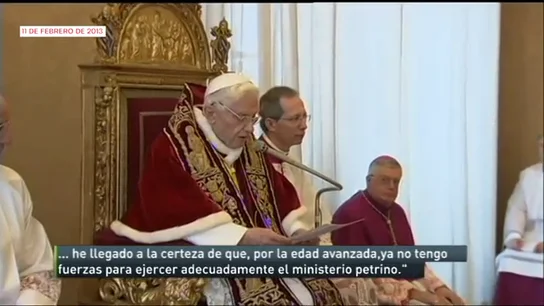 El discurso de Benedicto XVI el día de su renuncia El discurso de Benedicto XVI el día de su renuncia