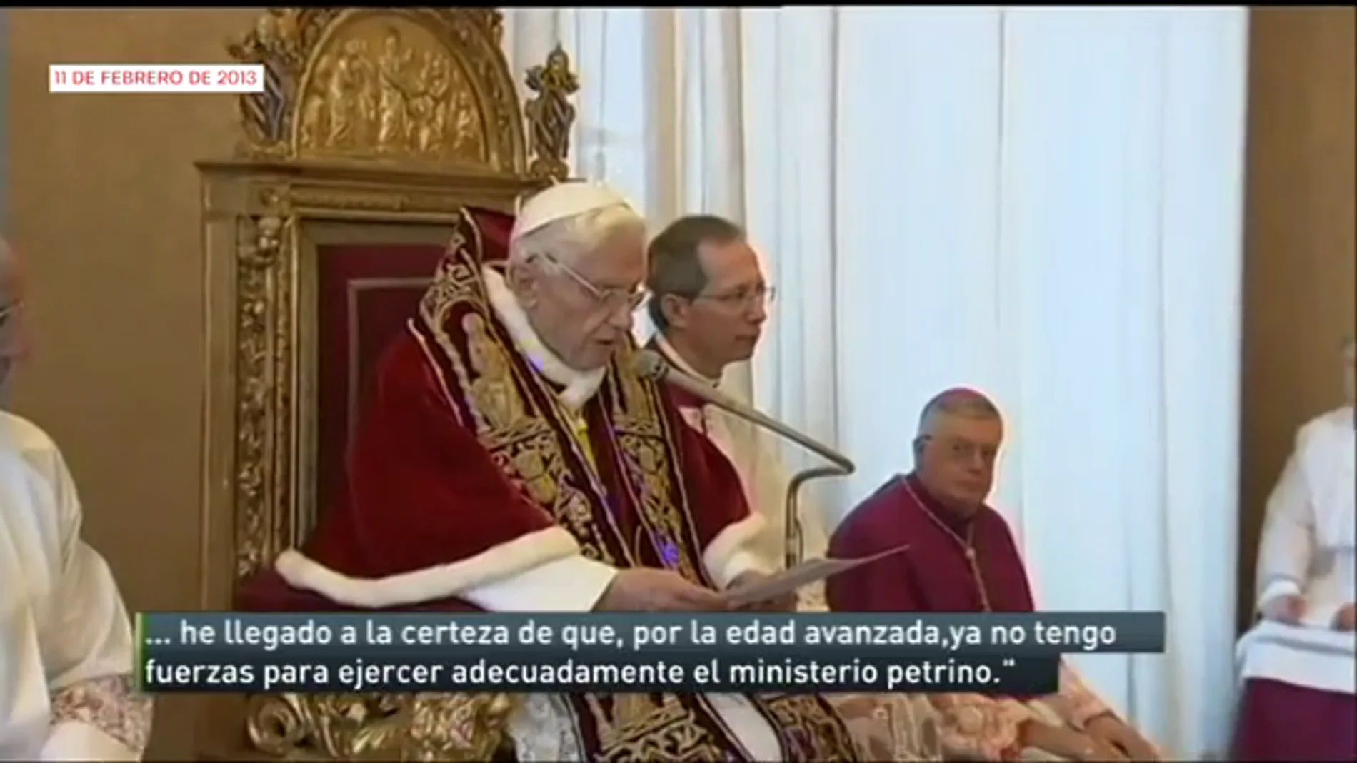 El discurso de Benedicto XVI el día de su renuncia 