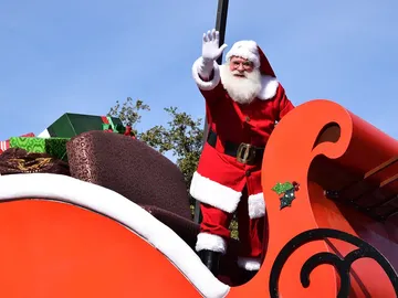 Papá Noel en un desfile Papá Noel en un desfile