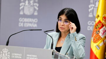 La ministra de Sanidad, Carolina Darias, durante su comparecencia