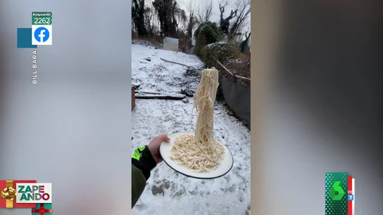 Así se quedan los espaguetis con el temporal de frío y nieve de EE.UU. Así se quedan los espaguetis con el temporal de frío y nieve de EE.UU.