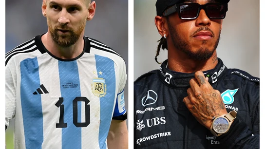Leo Messi y Lewis Hamilton Leo Messi y Lewis Hamilton