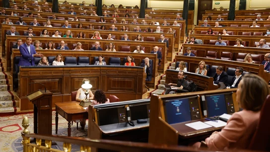 El hemiciclo del Congreso durante una sesión de control. El hemiciclo del Congreso durante una sesión de control.