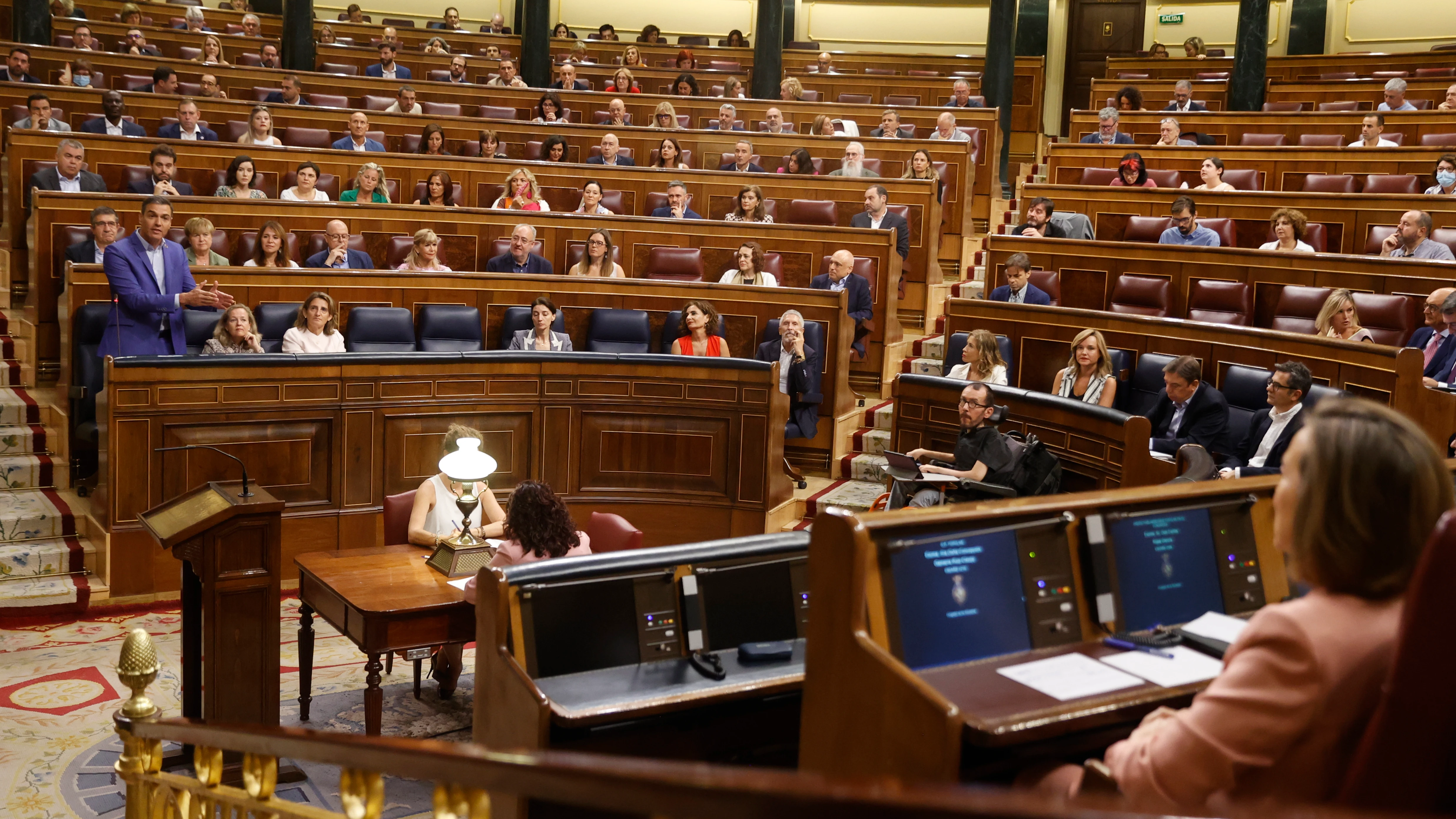 El hemiciclo del Congreso durante una sesión de control.