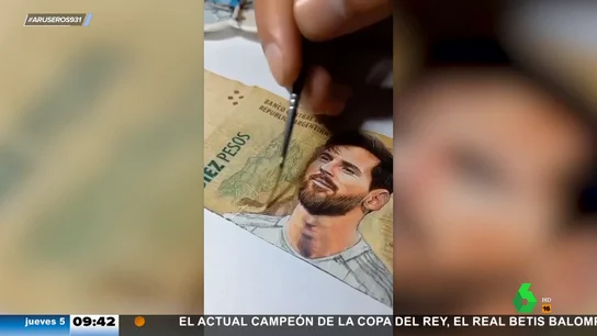 Así es el billete de 10 pesos con un dibujo de Leo Messi por el que ahora ofrecen 60.000 Así es el billete de 10 pesos con un dibujo de Leo Messi por el que ahora ofrecen 60.000