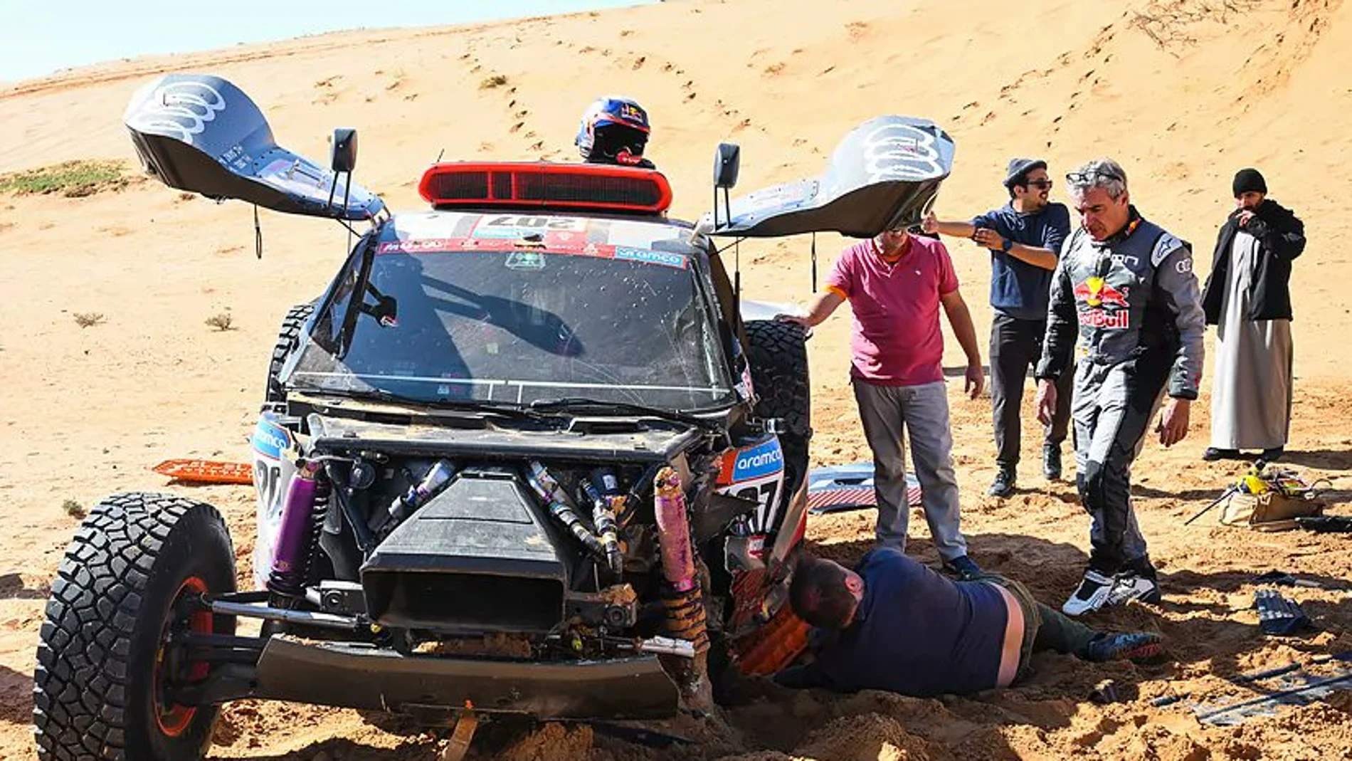 Accidente de Carlos Sainz en el Dakar