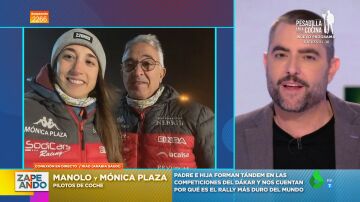 Manolo y Mónica Plaza, padre e hija pilotos: "Yo quería un niño que le gustasen los coches y fíjate al final, compartiendo el Dakar"