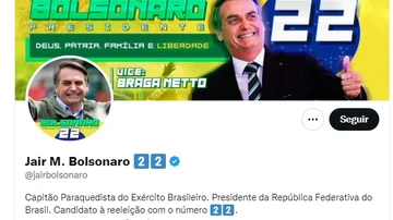 Imagen del perfil de Twitter de Jair Bolsonaro