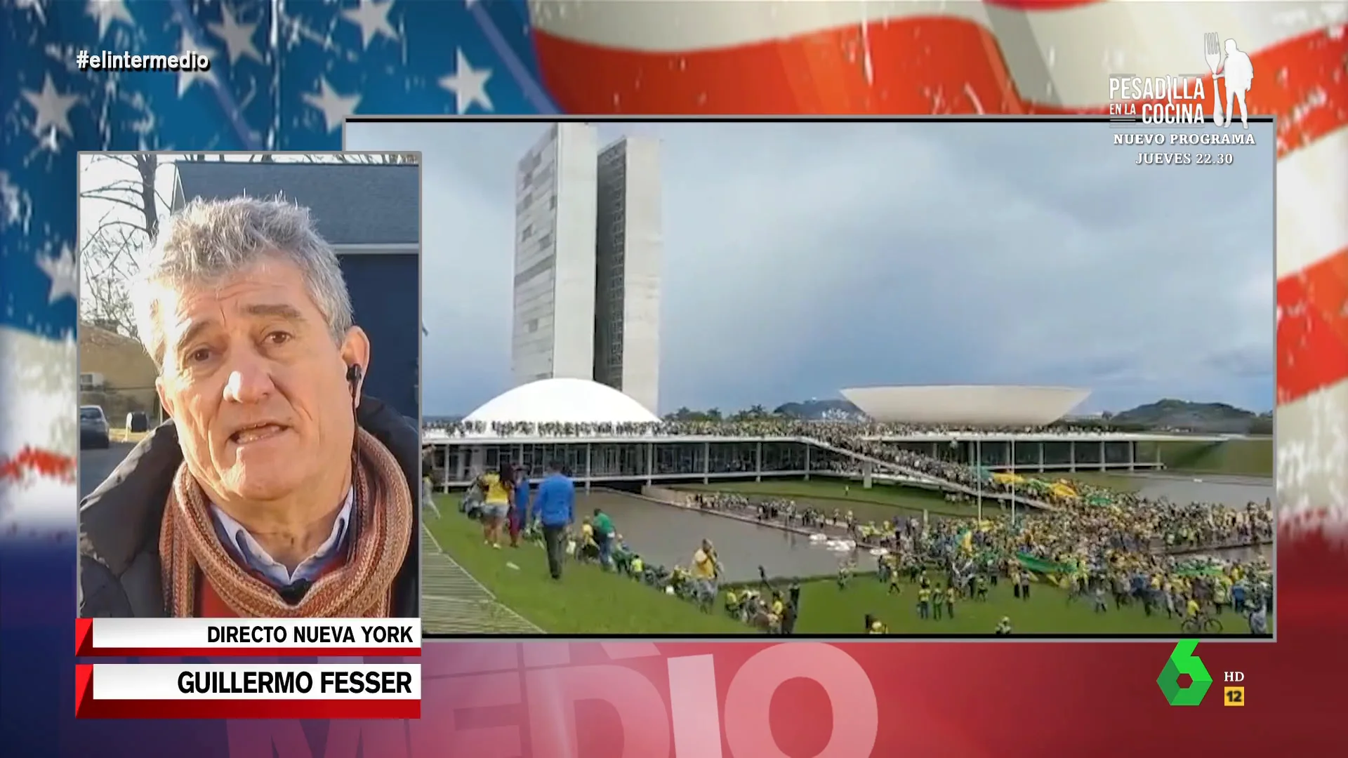 Guillermo Fesser, del asalto en Brasil: "La extrema derecha aplica donde puede el libro de estilo de Trump"