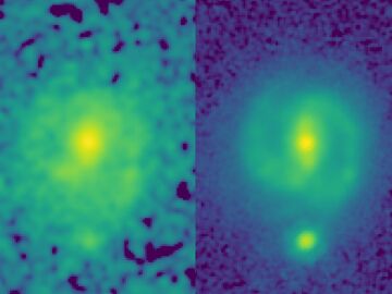 Galaxia EGS23205 capturada por el telescopio espacial James Webb