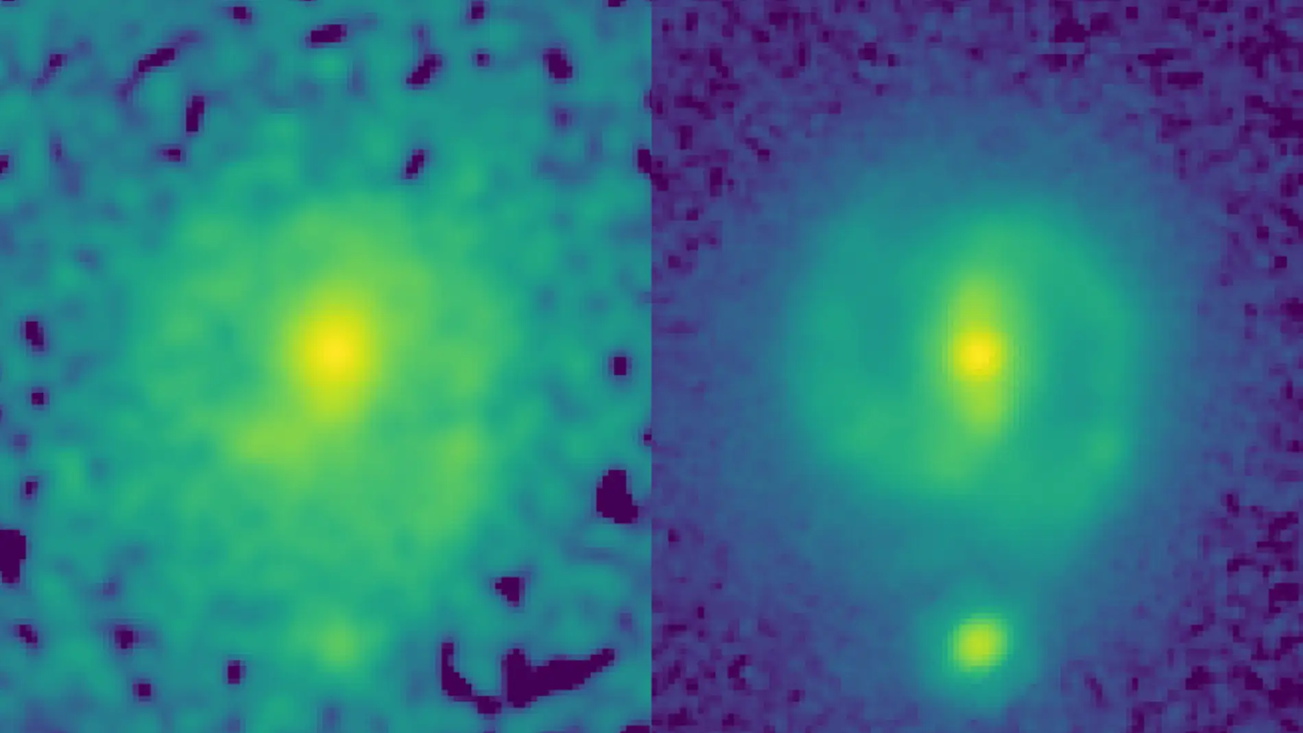 Galaxia EGS23205 capturada por el telescopio espacial James Webb