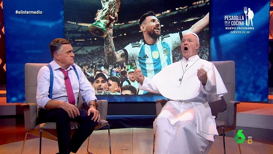 El 'papa Francisco' reflexiona sobre si será beatificado el papa Benedicto XVI: "Antes que él está Messi" El 'papa Francisco' reflexiona sobre si será beatificado el papa Benedicto XVI: "Antes que él está Messi"