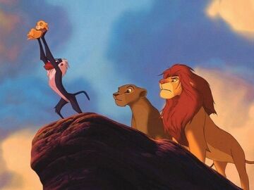 Rafiki presentando a Simba en 'El Rey León'